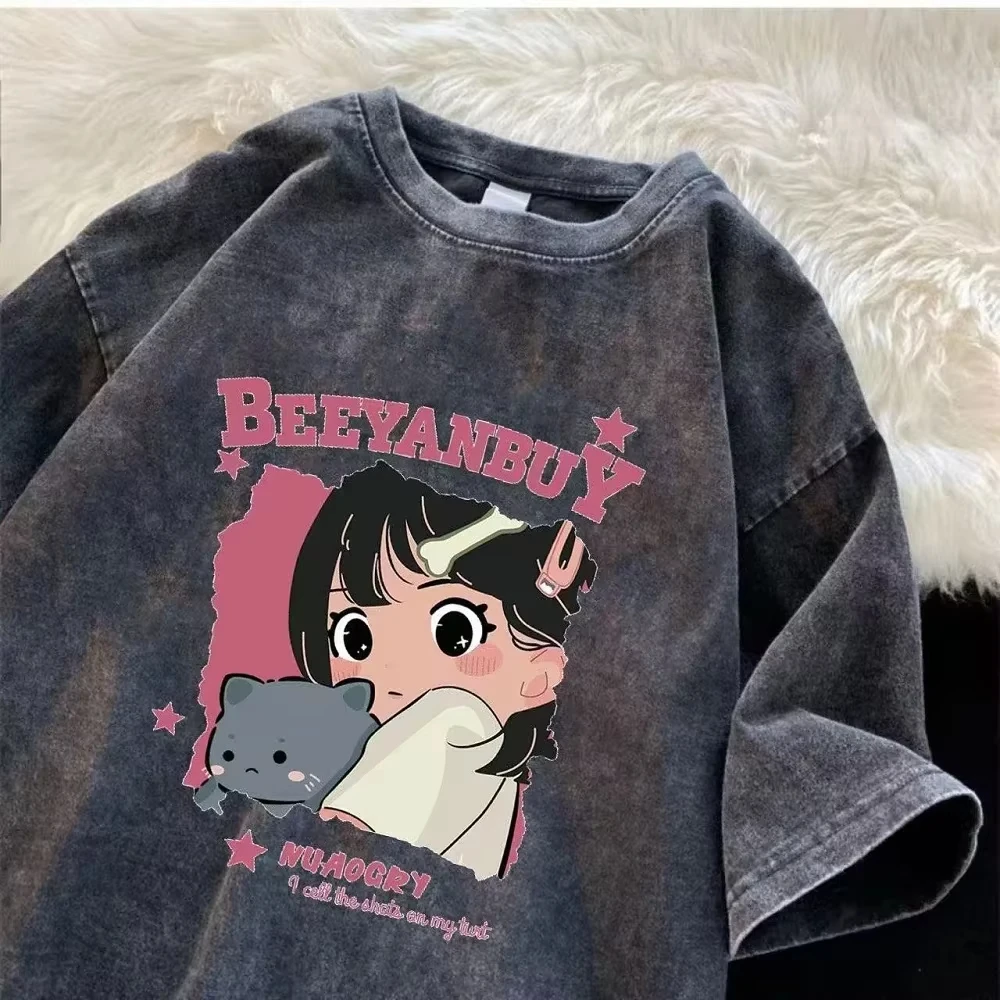 Street Fashion Trend 2025 - 2025 ล้างน้ําVINTAGEเสื้อยืดผู้ชายและผู้หญิงRetro Designที่ไม่ซ้ํากันHip-Hop Casual Streetแฟชั่นฤดูร้อนแฟชั่น
