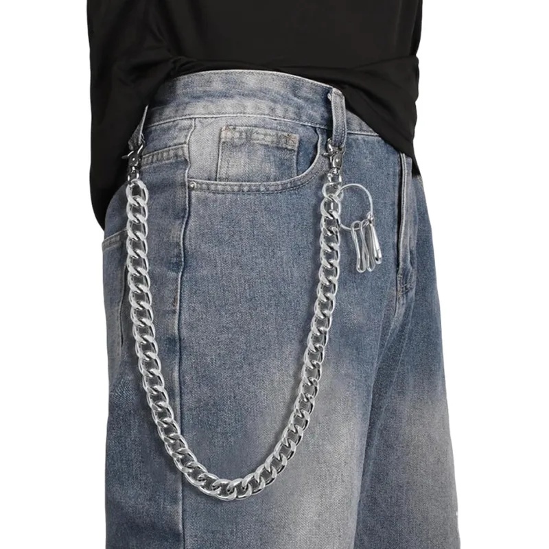 Street Fashion Jewelry - กระเป๋าสตางค์ยีนส์สไตล์ฮาราจูกุพร้อมสายคาดเอวสไตล์พังก์สำหรับผู้ชาย อุปกรณ์เสริม จัดส่งแบบดรอปชิปปิ้ง