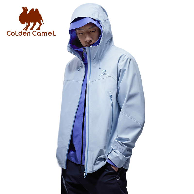 Windbreak Shell Jacket - GOLDEN CAMEL เสื้อแจ็คเก็ตแบบเปลือกแข็ง สำหรับทุกเพศ แจ็คเก็ตกันลมระดับมืออาชีพ กันลม