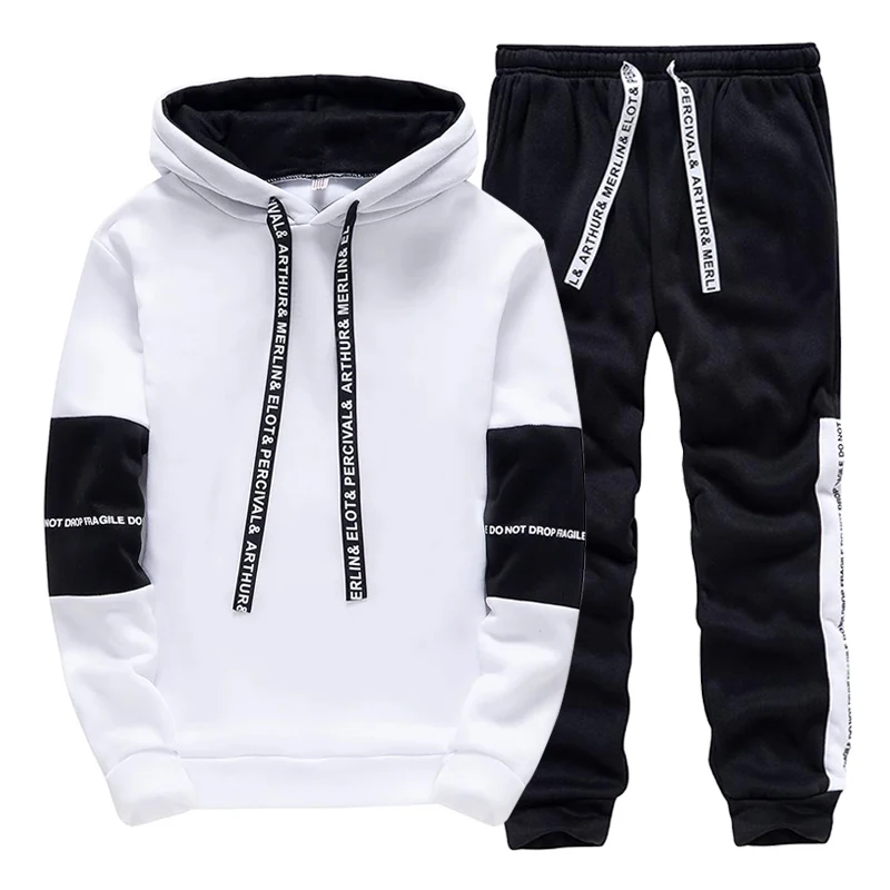 Street Fashion Hoodie - ชุดวอร์มผู้ชาย เสื้อฮู้ดลำลองสำหรับกิจกรรมกลางแจ้ง กีฬา วิ่งจ๊อกกิ้ง เสื้อผ้าผู้ชาย แฟชั่นฤดูใบไม้ร่วง