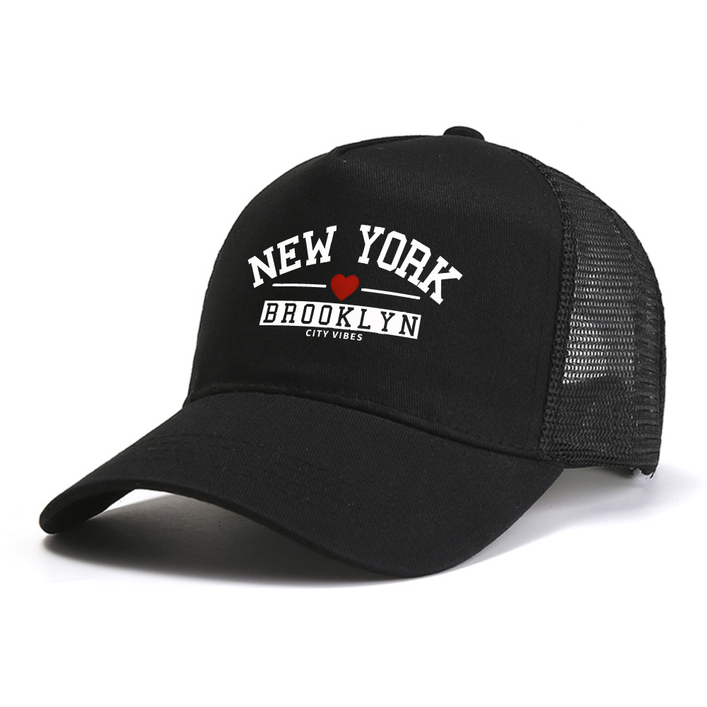 Street Fashion Of New York - หมวกเบสบอลนิวยอร์ก บรู๊คลิน ซิตี้ สำหรับผู้หญิง ระบายอากาศได้ดี สไตล์ลำลอง