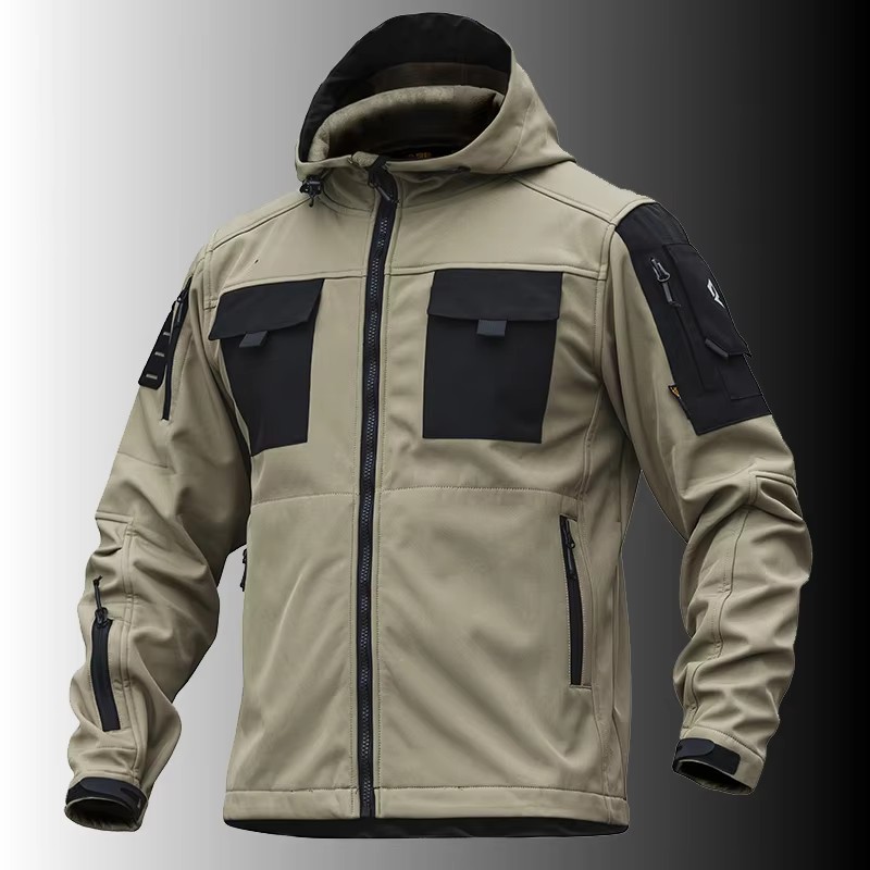 Windbreak Shell Jacket - TAD Shark Soft Shell ทหารเสื้อแจ็คเก็ตยุทธวิธีผู้ชายกันน้ํา Warm
