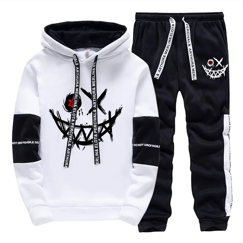 Street Fashion Hoodie - ชุดเซ็ตผู้ชาย/เสื้อฮู้ด/กางเกงขายาว ฤดูใบไม้ร่วง 2026 แฟชั่นลำลองประจำวัน เสื้อฮู้ดมีฮู้ดและกางเกงจ็อกเกอร์ ชุดกีฬาแนวสตรีททันสมัย
