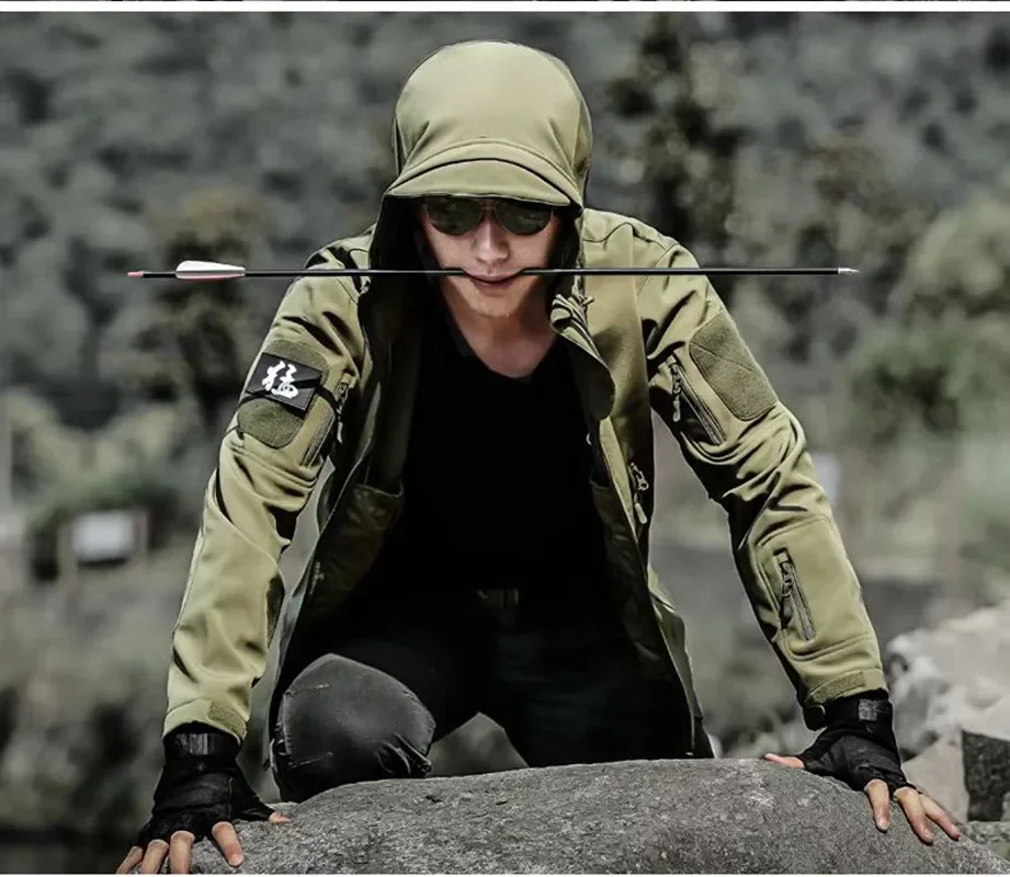 Windbreak Shell Jacket - 5XL 12 สีแฟนกลางแจ้ง Windbreaker เพิ่ม WARM