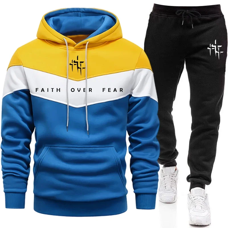 ชุดวอร์มผู้ชาย Faith Over Fear - Street Fashion Hoodie บทวิจารณ์และราคา
