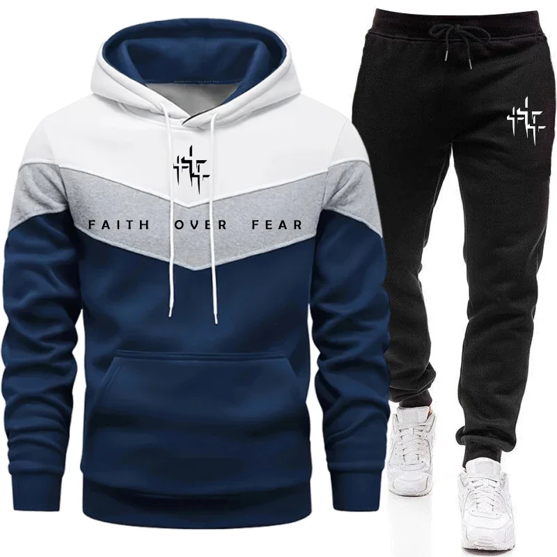 ชุดวอร์มผู้ชาย Faith Over Fear - Street Fashion Hoodie บทวิจารณ์และราคา