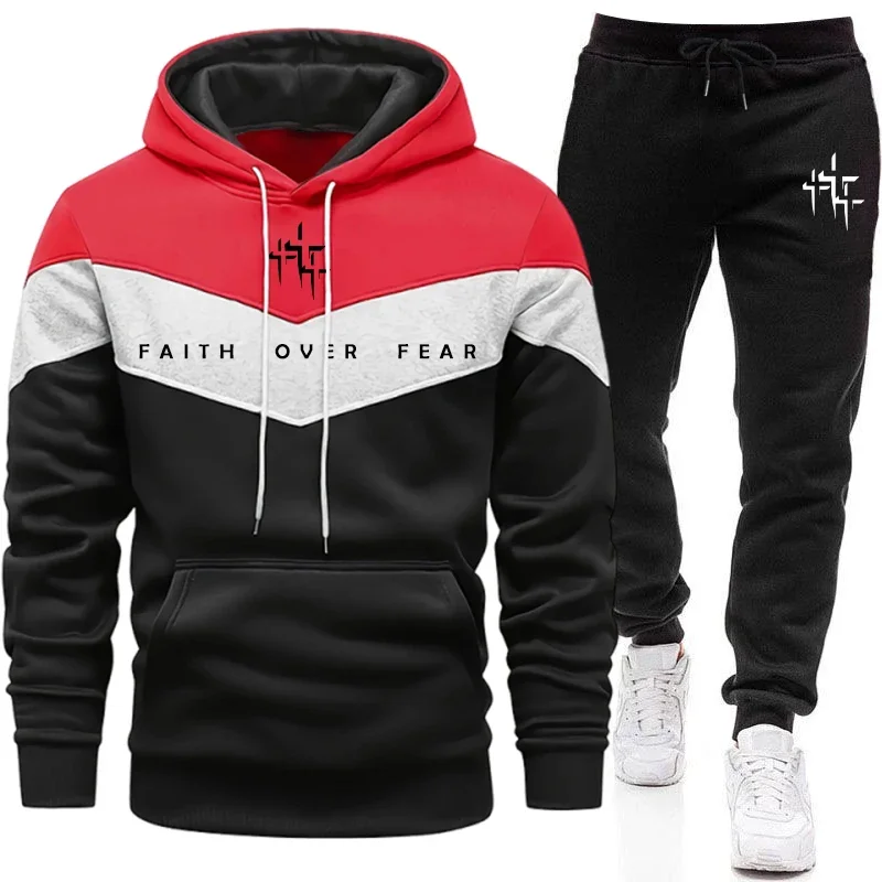 ชุดวอร์มผู้ชาย Faith Over Fear - Street Fashion Hoodie บทวิจารณ์และราคา