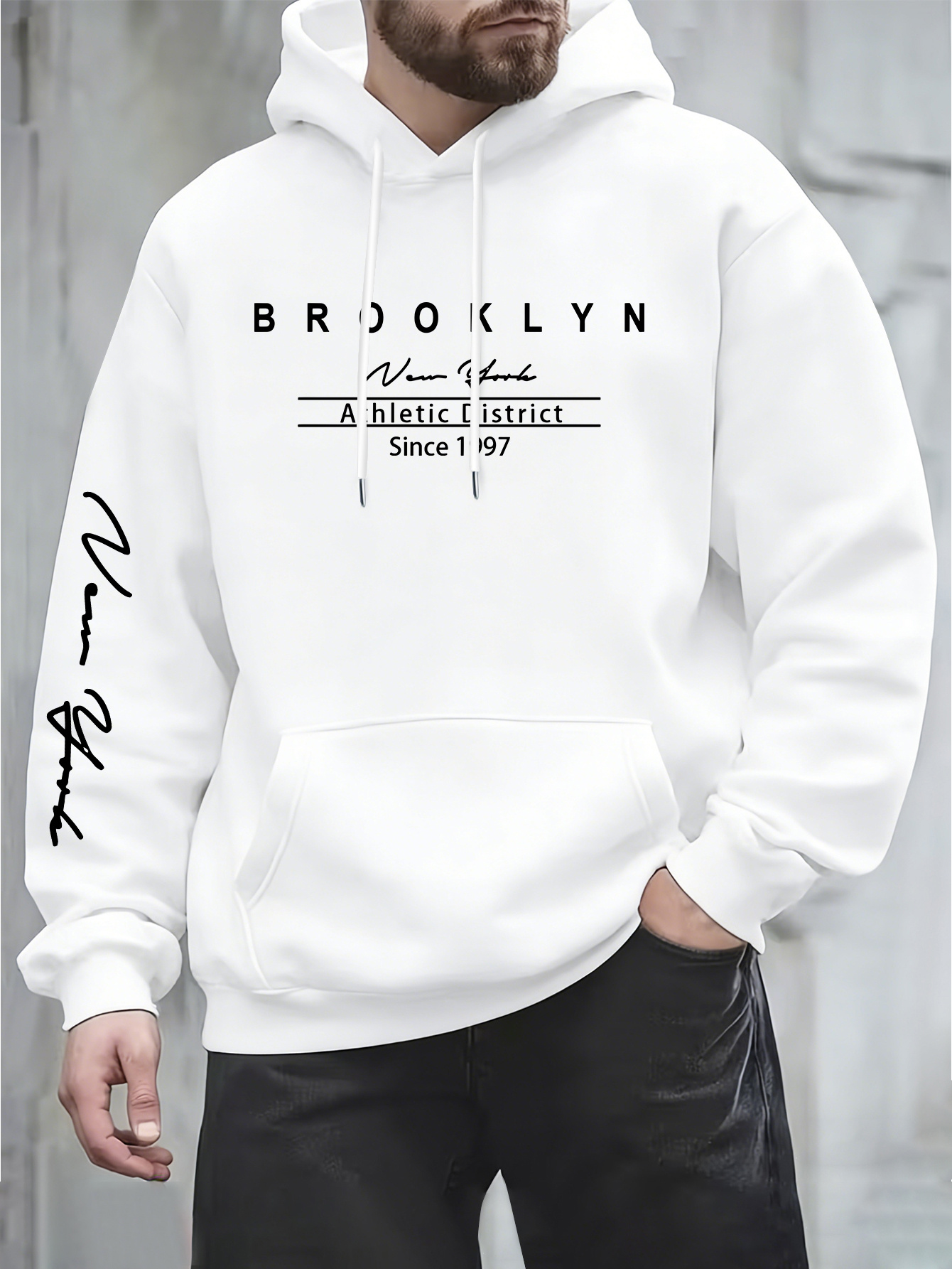 เสื้อฮู้ดดี้แฟชั่นผู้ชายสไตล์เ - Street Fashion Of New York บทวิจารณ์และราคา