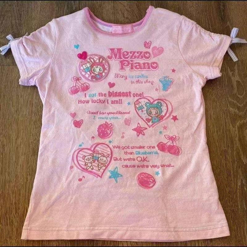 เสื้อยืดแขนสั้นสไตล์วินเทจน่าร - Girl Fashion Street บทวิจารณ์และราคา