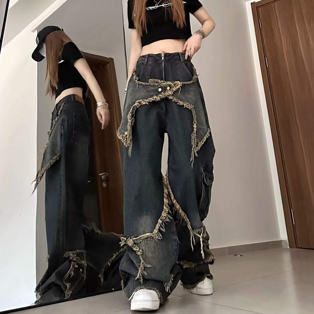 กางเกงยีนส์ทรงขากว้างสไตล์วินเ - Street Fashion Trend 2025 บทวิจารณ์และราคา