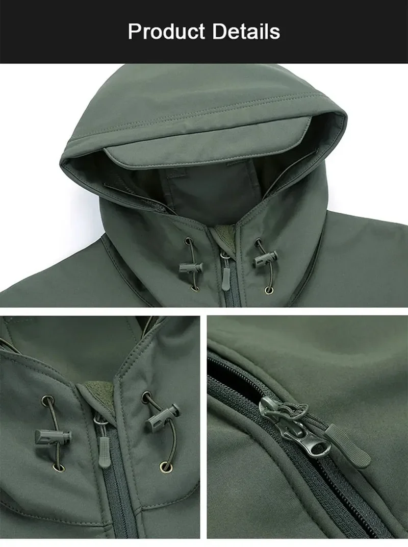 5XL 6XLผู้ชายรัสเซียCamouflage - Windbreak Shell Jacket บทวิจารณ์และราคา