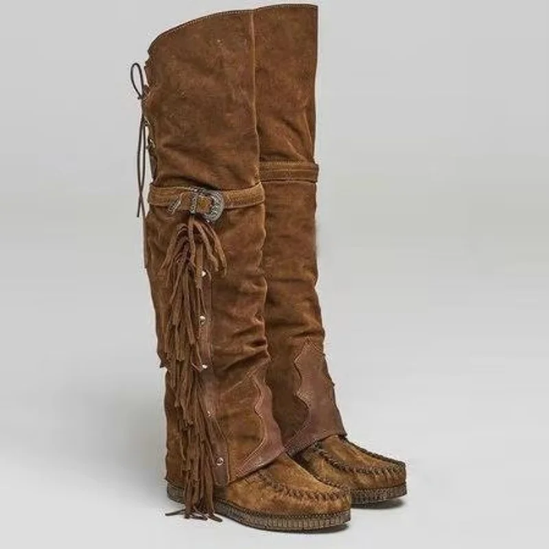 แฟชั่นโบฮีเมียรองเท้าบู๊ทส์ผู้ - Girl Fashion Street บทวิจารณ์และราคา