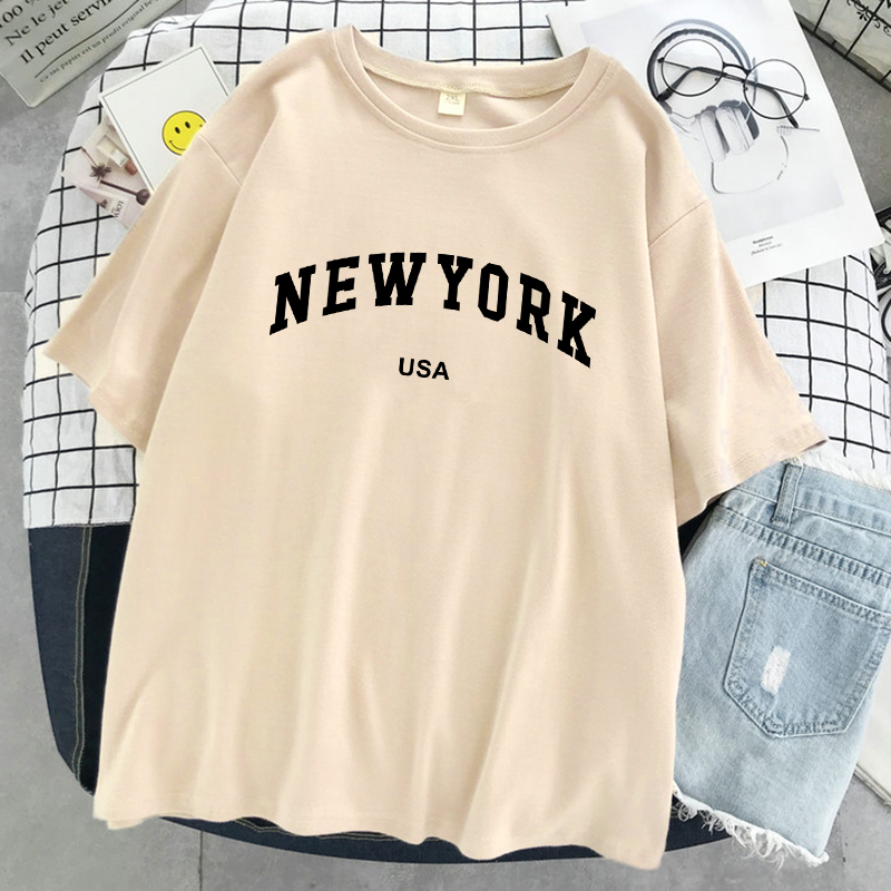 เสื้อยืดลายกราฟิกสำหรับผู้หญิง - Street Fashion Of New York บทวิจารณ์และราคา