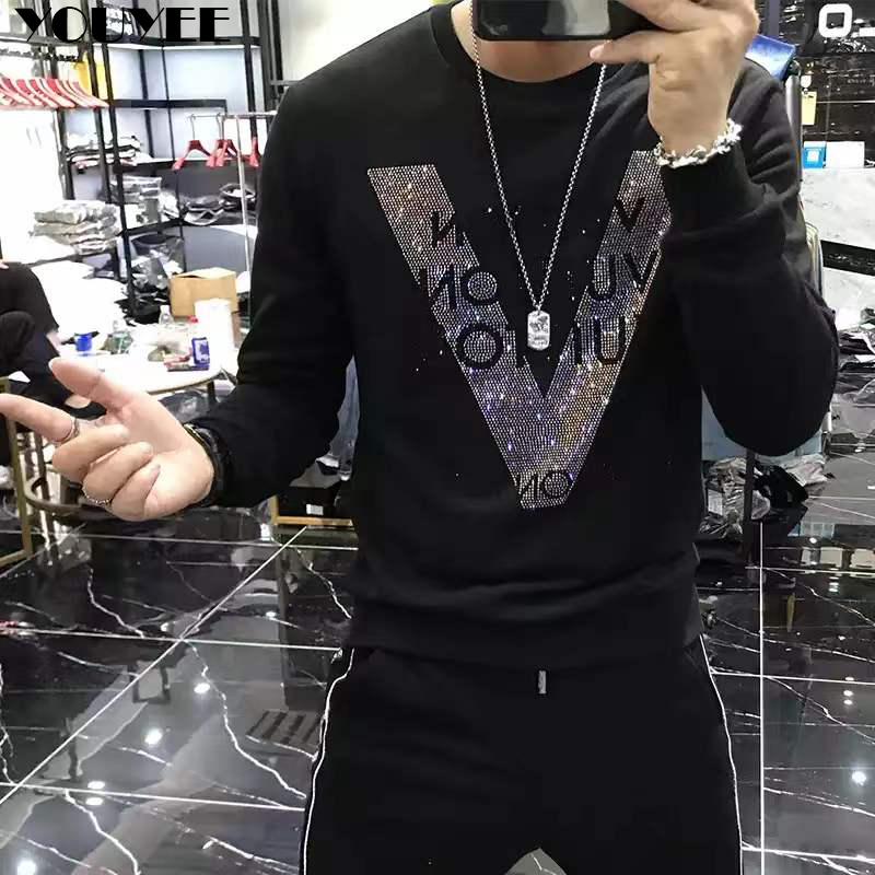 ผู้ชายHoodiesคุณภาพV-รูปรูปแบบ - Street Fashion Style Male บทวิจารณ์และราคา