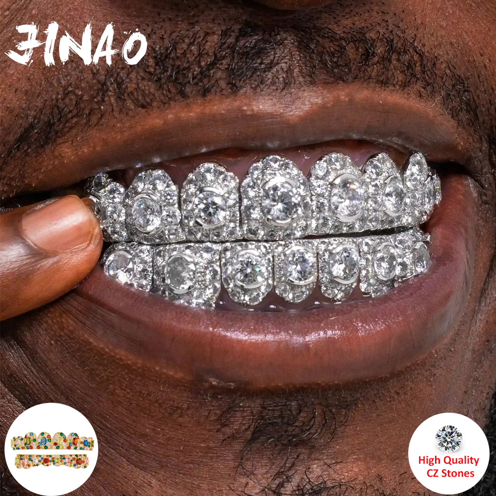 JINAO ฮิปฮอป ฟูลไอซ์เอาท์ ชุดก - Street Fashion Jewelry บทวิจารณ์และราคา