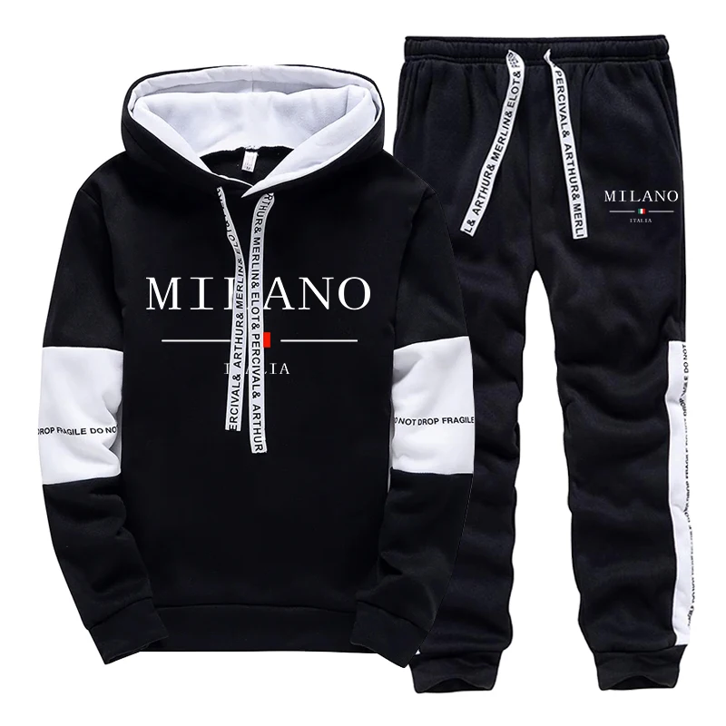 ชุดเซ็ตผู้ชาย/เสื้อฮู้ด/กางเกง - Street Fashion Hoodie บทวิจารณ์และราคา