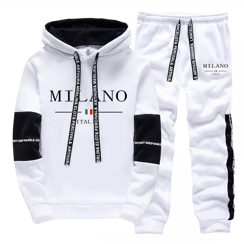 ชุดเซ็ตผู้ชาย/เสื้อฮู้ด/กางเกง - Street Fashion Hoodie บทวิจารณ์และราคา