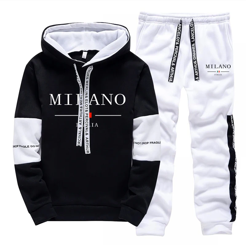ชุดเซ็ตผู้ชาย/เสื้อฮู้ด/กางเกง - Street Fashion Hoodie บทวิจารณ์และราคา
