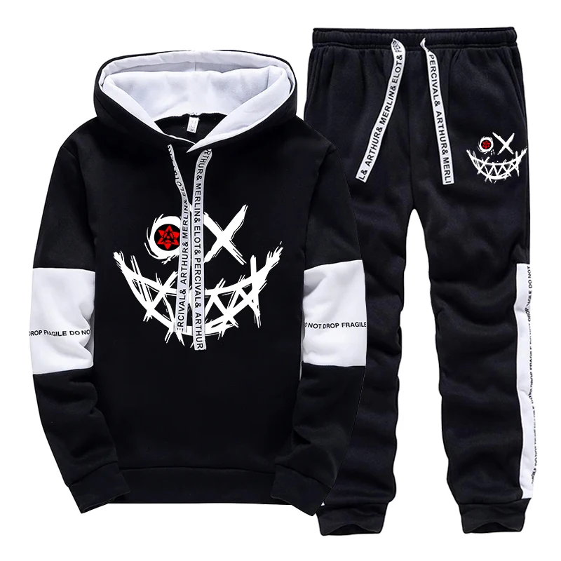 ชุดเซ็ตผู้ชาย/เสื้อฮู้ด/กางเกง - Street Fashion Hoodie บทวิจารณ์และราคา