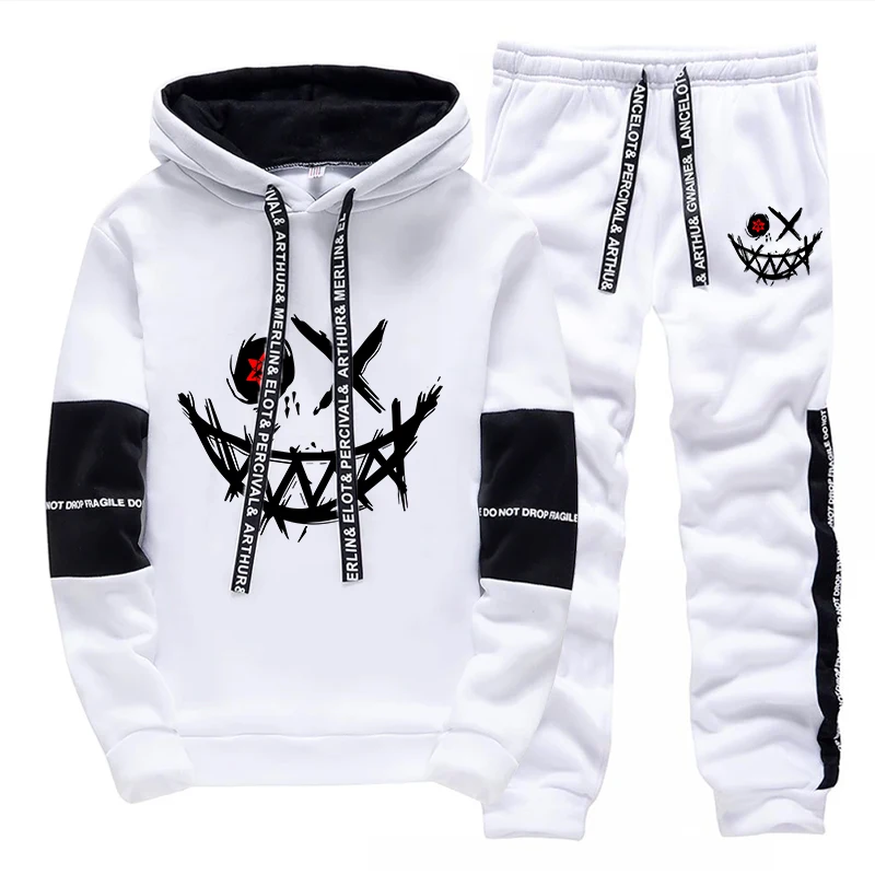 ชุดเซ็ตผู้ชาย/เสื้อฮู้ด/กางเกง - Street Fashion Hoodie บทวิจารณ์และราคา