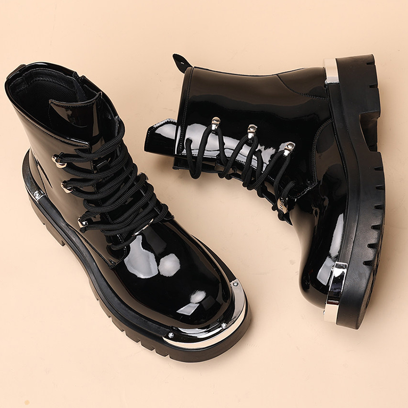 รองเท้าบูทมอเตอร์ไซค์ทรงสูงสไต - Street Fashion Style Male บทวิจารณ์และราคา