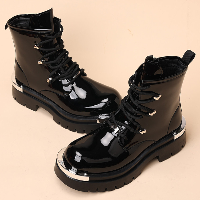 รองเท้าบูทมอเตอร์ไซค์ทรงสูงสไต - Street Fashion Style Male บทวิจารณ์และราคา