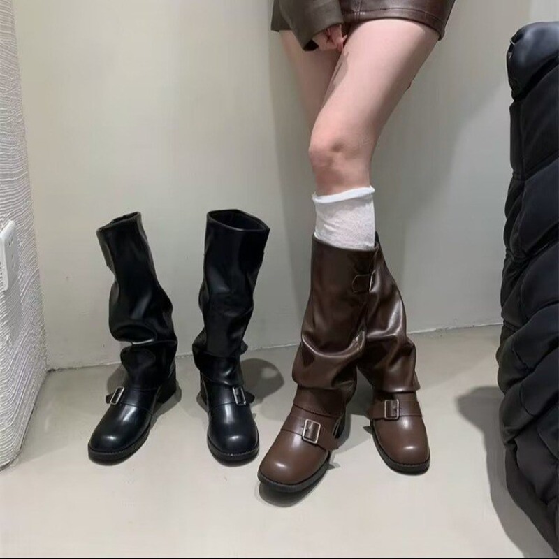 รองเท้าบูทผู้หญิงทรงสูงถึงเข่า - Street Fashion Trend 2025 บทวิจารณ์และราคา