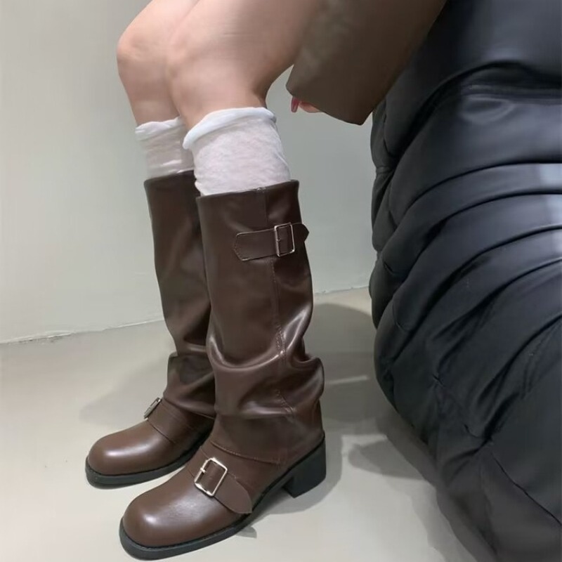 รองเท้าบูทผู้หญิงทรงสูงถึงเข่า - Street Fashion Trend 2025 บทวิจารณ์และราคา