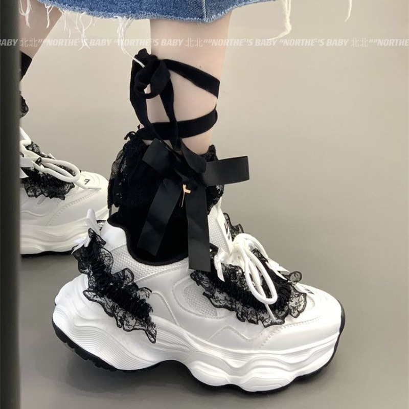 รองเท้าผ้าใบทรงหนา สไตล์วอร์ริ - Girl Fashion Street บทวิจารณ์และราคา