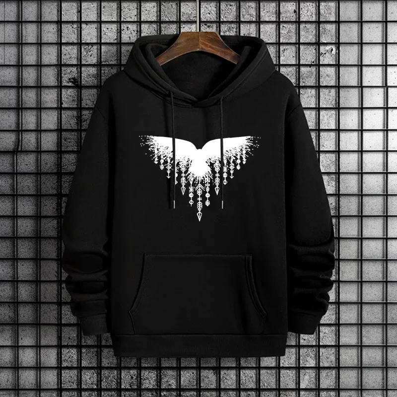 เสื้อฮู้ดผู้ชายลายอีกา 2025 แฟ - Street Fashion Style Male บทวิจารณ์และราคา