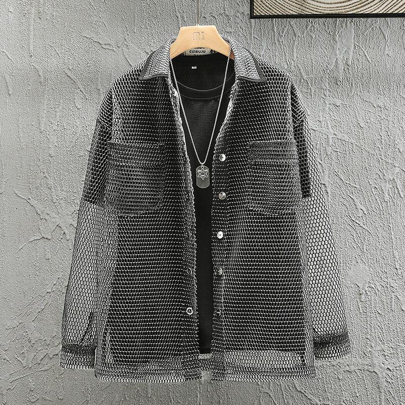 เสื้อเชิ้ตตาข่ายผู้ชายสไตล์อเม - Street Fashion Style Male บทวิจารณ์และราคา