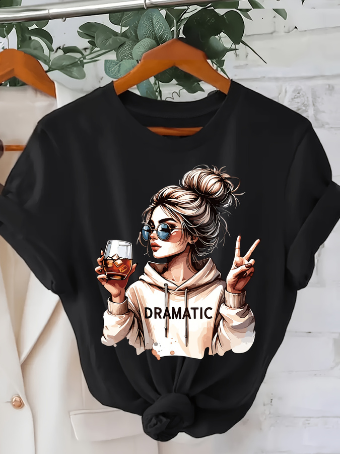 เสื้อยืดแขนสั้นคอกลมพิมพ์ลายแฟ - Street Fashion Trend 2025 บทวิจารณ์และราคา