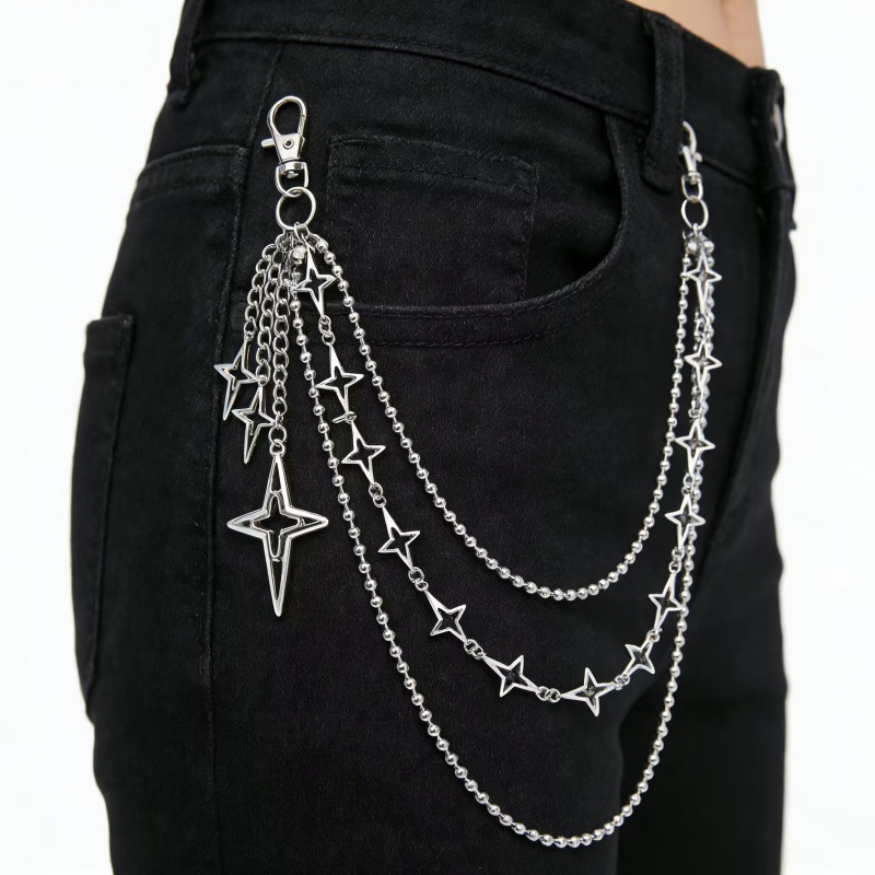 สร้อยคาดเอวแบบหลายชั้นลายดาวสไ - Street Fashion Jewelry บทวิจารณ์และราคา