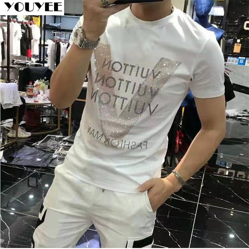 เสื้อยืดเสื้อผ้าผู้ชายผ้าฝ้าย  - Street Fashion Style Male บทวิจารณ์และราคา